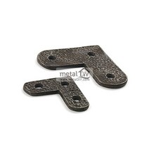주물 평철 엠보(ㄱ자) / 보강철물 보강평철 평고정판 가구 연결부속 가구 고정 코너철 브라켓 경첩 꺽쇠 빠찌 빳찌, 1) 소