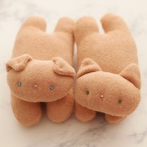 DIY 키트 귀여움 폭팔 고양이 인형 만들기 손목 쿠션 초보자 동영상 설명 기본 바느질법, 베이지냥이