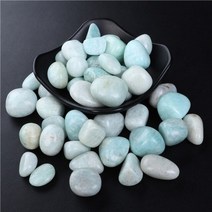 파쇄석 잡석 콩자갈 잔자갈 자갈돌멩이골재 쇄석 깬자갈 천연 혼합 색상 자갈 작은 바위, 2호 아마조나이트, 100 그램