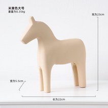 말장식 인테리어소품 목마 트로이 말소품 말조각, 5. 베이지 대형