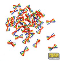 미니리본 무지개 100개 장식타이 포장 꾸미기 재료