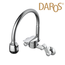 다로스 DAROS 주방 씽크대 벽붙이 온냉수 혼합 수전 벽수전 다로스 R1-800C, 1개