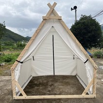 나무 글램핑텐트 대형 쉘터 돔 야외 캠핑 오두막 감성 삼각, 2.5x2.5