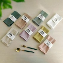 [KT알파쇼핑]키밍 린넨 냅킨 키친크로스 카페 레스토랑, 40x40cm:그린