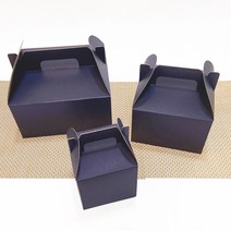 정사각 네이비 선물상자 ( 1호 2호 3호 ) 쿠키 마카롱 케이크 포장상자 답례품, 정사각 네이비 (1호)