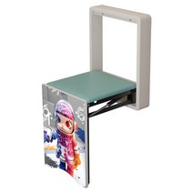 벽 의자 접이식 현관 신발장 붙박이 벽의자 공간 활용, 화이트푸루핑안