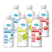 덴마크 드링킹요구르트 750mLx6병(플레인2+샤인머스캣2+딸기2)혼합무배, 단품