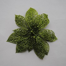 15cm 플라스틱 시뮬레이션 반짝이 할로우 웨딩 인조 꽃 발렌타인데이 장식, 05 green