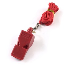 클래식 레드 심판용 호루라기 플라스틱 목걸이 호각