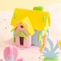 간단한 집만들기 미술놀이키트 만들기재료, 2층집