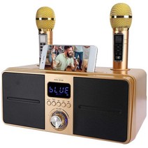 블루투스스피커 SD 309305 홈 가라오케 마이크 음악 휴대용 서라운드 사운드 서브우퍼 무선 Caixa De Som, SD309옐로우