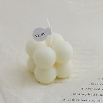 독창성 볼 큐브 아로마 테라피 양초 작은 거품 큐브 양초 간장 왁스 아로마 테라피 향이 나는 양초 선물 장식 도구, 하얀