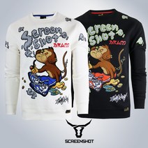 [스크린샷] F1171 - 정품 미국 뉴욕 스트릿 패션 브랜드 / 뉴욕 플렉스 멍키 긴팔 기모 맨투맨 - 남여공용 / S~3XL