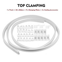 곡선커튼레일 라운드 천장 곡선 커튼레일 커튼봉 커튼링 플라스틱 3M 5M 유연한 천장 커튼 트랙 글라이드, 01 3mTop Clamping