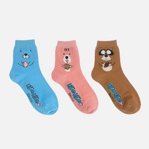 여자캐릭터 패션 중목양말 보노보노 빅간식 3종 택 1