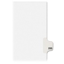 Avery Individual Legal Exhibit Dividers Style 133 Side Tab 8-1/2