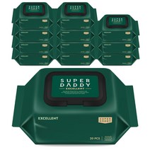 슈퍼대디 물티슈 엑설런트82 휴대캡형 20매 12팩