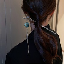 봉황 비녀 펑크 루비 펜던트 칼 머리핀 중국어 뱀 헤어 스틱 여성 위한 헤어 스타일 유행 헤어 액세서리