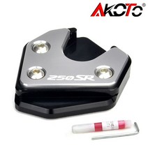 바이크 오토바이 사이드 스탠드 패드 플레이트 킥 Enlarger 지원 확장 CFMOTO CF MOTO 250SR 250NK 150NK, [04] Titanium