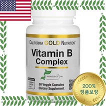 캘리포니아골드뉴트리션 비타민B 판토텐산 칼슘 100mg 60 캡슐 비오틴 나이아신 티아민, 1개, 기본