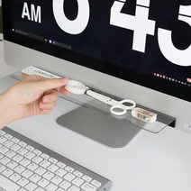 데스크 아크릴 모니터 선반 상단 하단 거치대 보드 홀더 접착식, 상세 참조