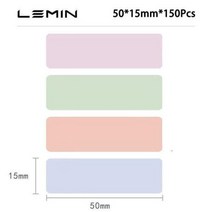 라벨프린터 페이지라벨기 LEMINL1S 라벨 인쇄 용지 사무실 테이프 교체 기계 방수 찢어짐 방지, 4색상ed paper