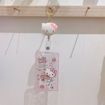 산리오 학용품 세트 애니메이션 Sanrioed Kawaii Pochacco Kt 고양이 스티커 투명 아크릴 쌀 카드 파인 플래시 소녀 선물, [05] kt horizontal