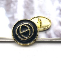 버튼원피스 어린꿀벌 금속 단추 모직코트 무스탕 점프슈트 장식 골드 2507447354, 타입 식 1, 23mm 6톨 룩