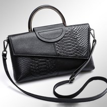 여자 클러치 백 파이톤 천연 소가죽 명품 크로스 미니 폰백