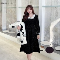 빅 사이즈 여성 벨벳 원피스 김민경 통통녀 쇼핑몰 하비 상체비만 미시룩 코디 봄 88 77 하객룩 5402216242