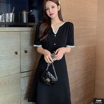 가바바 여성 원피스 꾸민듯 안꾸민듯 세련된 레이스 하객룩 원피스 G51027
