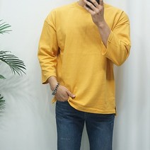 미꼬장 남자 오버핏 두께감 좋은 10수 7부티셔츠(8COLOR) 긴팔 티셔츠