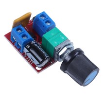 미니 DC 모터 PWM 속도 컨트롤러 3V 6V 12V 24V 35VDC 90W 5A DC 모터 속도 제어 스위치 LED 조광기, 하나, 빨간, 1개