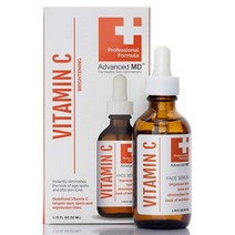 AdvancedMD의 및 잔을 위한 콜라겐 페이스 세럼 - 잃어버린 피부 탄력성을 목표로 하여 리프팅하고 탄탄하게 만드는 전문 포뮬라 콩 추출물 항산화 물질 펩타이드 100% 깨끗, Vitamin C Serum
