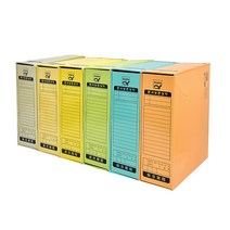 알파 베스트 상품 문서 보관 보존 정리 종이 상자 AF102-7 A4 1팩 5입, 노랑