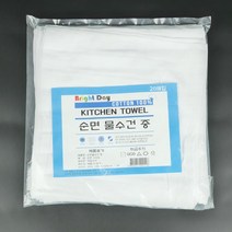 명일 순면 물수건 중 20매입 업소용 손 면 주방 가정용 행주 키친 타월