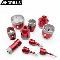 마블 컷터 소형 그라인더 나무 절단기 건식 진공 납땜 드릴링 코어 비트 개 세라믹 타일 구멍 톱 화강암 대리석 드릴 스레드, 100mm, Black