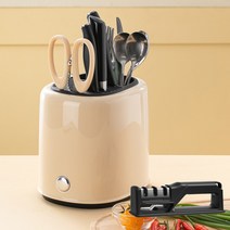 율라라 베이직 칼꽂이 + 칼갈이, 베이지, 1세트