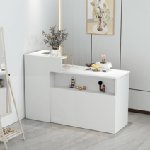 안내데스크 계산대 인포메이션 프론트 카운터 미용실 식당 프론트, 화이트 ㄱ자 오른쪽