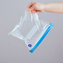 폴쿠치나 친환경 다회용 진공 포장 지퍼백 L 26x34cm, 20개