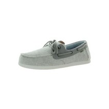 Toms Mens Claremont Gray Chambray Boat Shoes Shoes 9 Medium (D) BHFO 1069