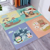 놀이방 층간 소음 방지 매트 4p 세트 놀이방매트, 키재기
