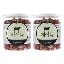 생후 3개월 이상 강아지 간식 개이득 훈련용 간식, 2개, 소 슬라이스