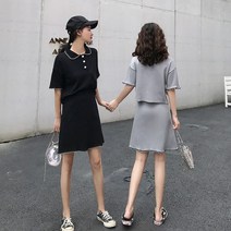 여성 면롱 흰색 원피스 귀여운 카라 포인트 심플 배색 데일리 여름 투피스