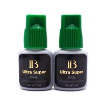낱개 I-Beauty IB Ultra Super Glue 5ml 개인 속눈썹 확장 녹색 모자 화장 도구 가게 속눈썹 고무 도매 색상: 2개, 상품 상세페이지 참조