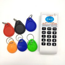 아파트 현관 키 복사 RFID 스마트 칩 카드키 복제 기기 휴대용 125khz 13.56mhz 태그 기 기 기 리더 작가 판매 패 지 또는 20pcs 125khz t5577, 패키지