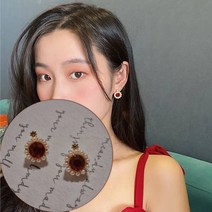 빈티지 Vintage 귀걸이 풍 S925 실버 바늘 귀걸이 여자 정교한 조개 조각 귀걸이 귀걸이