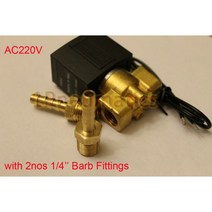 AC220V 1/4 전기 솔레노이드 밸브 물 VX2120-08 2 웨이 위치 NC 황동 바브 피팅, 1/4 _AC110V