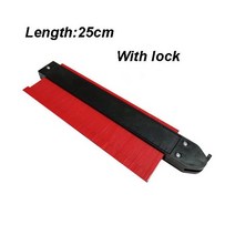 줄자 커팅 철자 ZK30 12/14/25 Cm 불규칙한 윤곽 게이지 아크 눈금자 플라스틱 프로파일 스케일 템플릿 곡률 타일링 라미네이트, CHINA, 25CM with Lock RE, 13 25CM with Lock RE