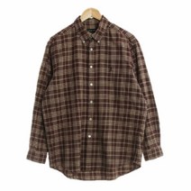 빈폴 브라운 체크 면 로고셔츠 남자 L [115] 3256